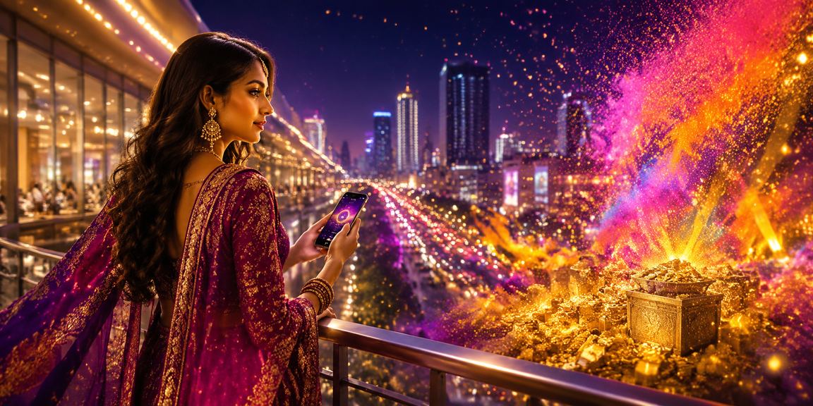 Festive mood with mobile casino app on Bangalore MG Road