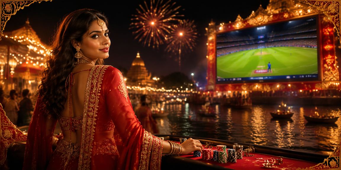 Betting interface for Indian cricket market with rich red and gold theme